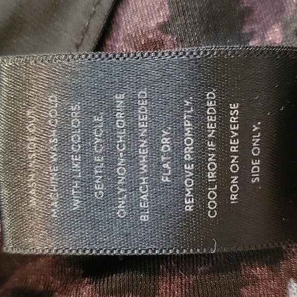 SIMPLY VERA Vera Wang 1X purple velvet black sheer fabric long sleeve shirt - Picture 6 of 6